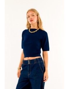 Manga curta com gola redonda Kontatto 2