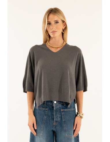 Camisola de manga curta com decote em V Kontatto