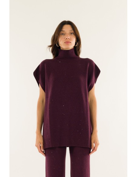 Poncho de gola alta Kontatto