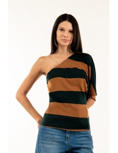 Blusa de um ombro só Kontatto Riga