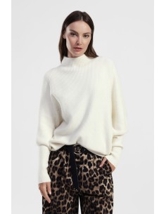 Camisola de gola alta Dixie com mangas largas