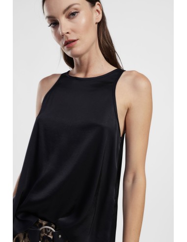 Dixie Cropped Gola redonda e top de alças largas