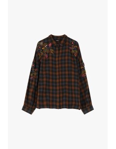 Camisa às riscas com bordado floral Dixie 2