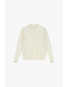 Malha Dixie com gola e punhos enrolados