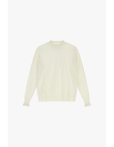 Malha Dixie com gola e punhos enrolados