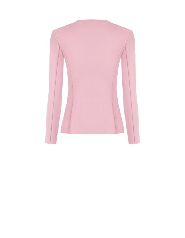 Blazer em crepe de esparguete com missangas e strass Rinascimento