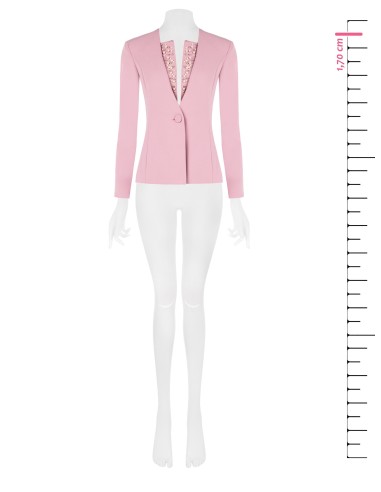 Blazer em crepe de esparguete com missangas e strass Rinascimento