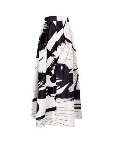 Maxi-saia de cetim Duchesse com bolsos Rinascimento