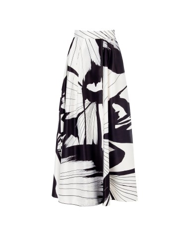 Maxi-saia de cetim Duchesse com bolsos Rinascimento