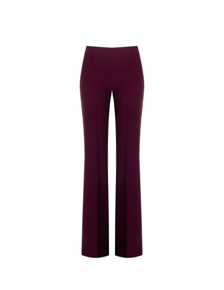 Calças Palace em tecido fluido com fecho lateral Rinascimento