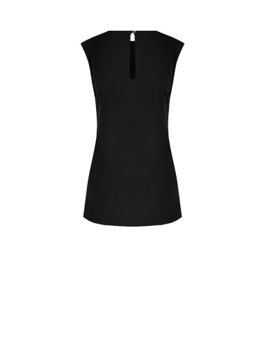 Top comprido assimétrico em tecido fluido enrolado de um lado Rinascimento