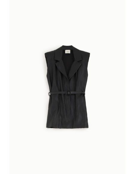 Colete comprido com cinto e costas largas Dixie