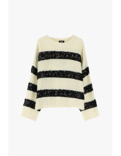 Camisola às riscas com lantejoulas brilhantes Dixie 2