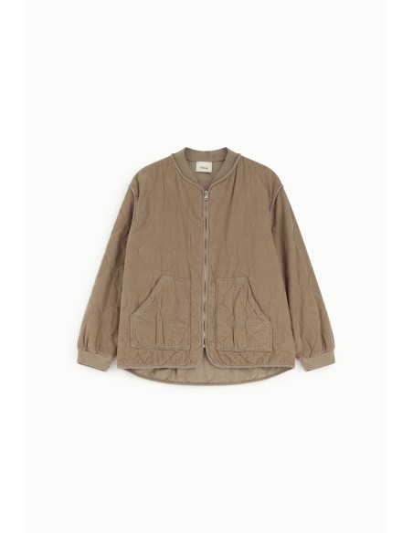 Casaco acolchoado com bolsos com fecho de correr e remendos Dixie