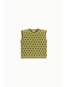 Colete Sem Mangas Com Padrão de Bolinhas Dixie 2