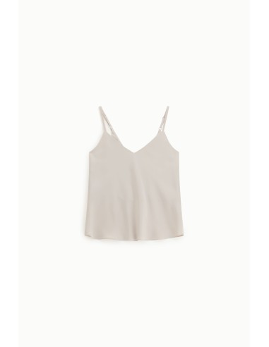 Top Dixie com decote em V e alças finas