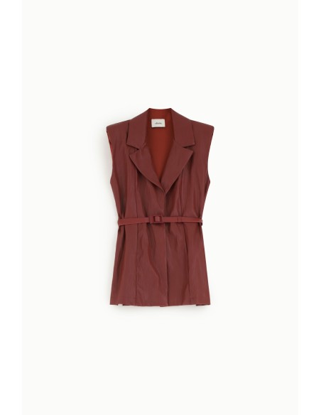 Colete comprido com cinto e costas largas Dixie