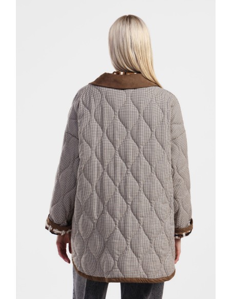 Casaco acolchoado com estampado e botões Dixie