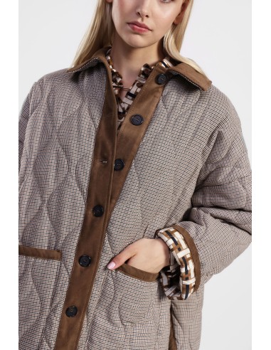 Casaco acolchoado com estampado e botões Dixie