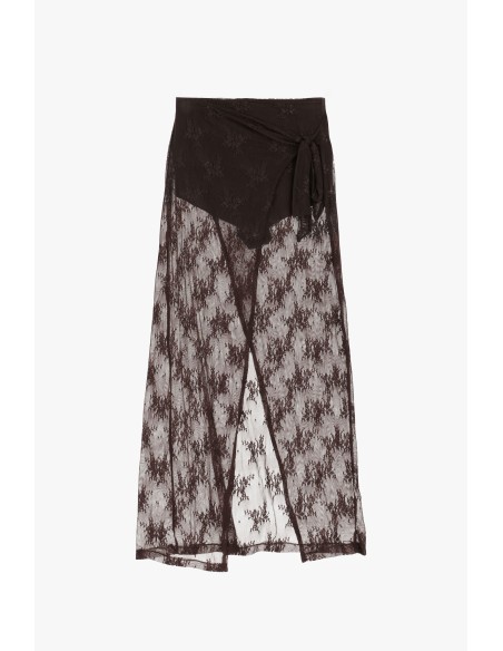 Saia comprida de renda com nó à frente Dixie