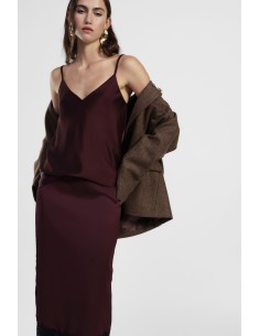 Top Dixie com decote em V e alças finas