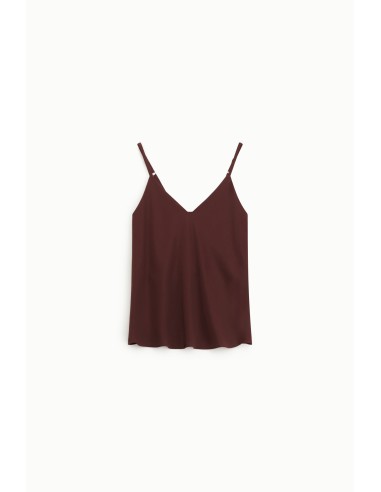 Top Dixie com decote em V e alças finas