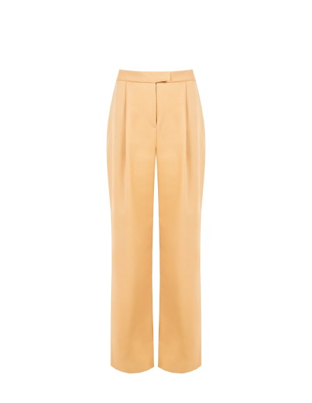 Calças Polyviscose Palace com pregas e bolsos Rinascimento