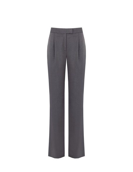 Calças Polyviscose Palace com pregas e bolsos Rinascimento