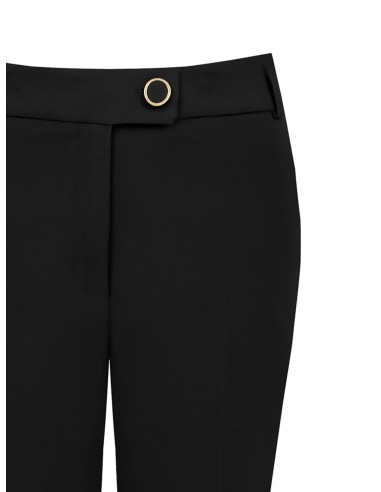 Calças rectas em tecido técnico com bolsos Rinascimento