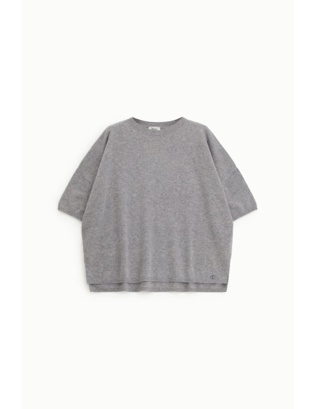 Camisola de manga curta com gola redonda de ajuste suave Dixie