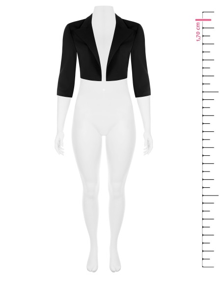 Bolero aberto em crepe de mergulho Rinascimento Curvy