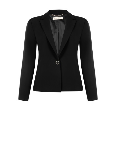 Blazer de tecido técnico com 1 botão Rinascimento Curvy
