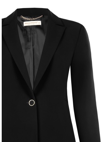 Blazer de tecido técnico com 1 botão Rinascimento Curvy