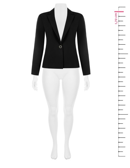 Blazer de tecido técnico com 1 botão Rinascimento Curvy