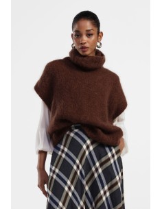 Camisola sem mangas com gola alta Dixie