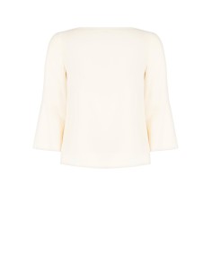 Blusa larga de georgette curvilínea com flor coberta de lantejoulas Rinascimento Curvy 2