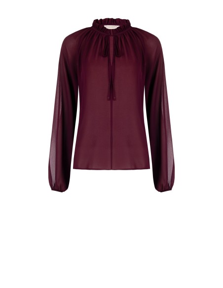 Blusa de georgette solta e esvoaçante Rinascimento