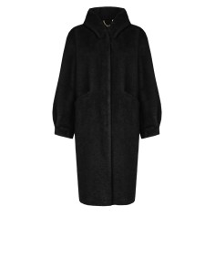 Casaco comprido de pelo sintético com capuz Rinascimento
