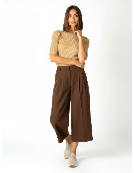 Bermudas em viscose com dois dardos e bolsos Rinascimento