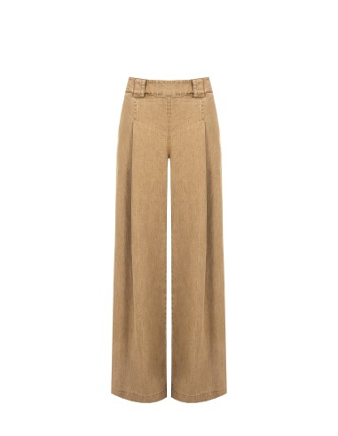 Calças de ganga Palace com bolsos com pregas e elástico nas costas Rinascimento