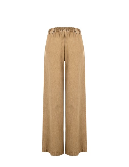 Calças de ganga Palace com bolsos com pregas e elástico nas costas Rinascimento