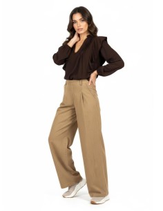 Calças de ganga Palace com bolsos com pregas e elástico nas costas Rinascimento