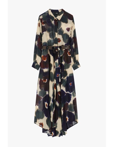 Vestido comprido com estampado floral Dixie