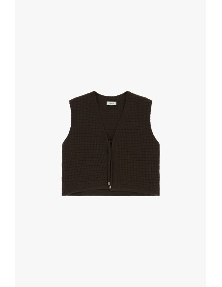 Colete curto estruturado com fecho de atar Dixie