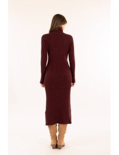 Vestido de gola alta com nervuras Kontatto 2