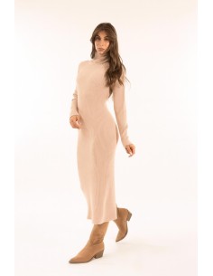 Vestido de gola alta com nervuras Kontatto 2