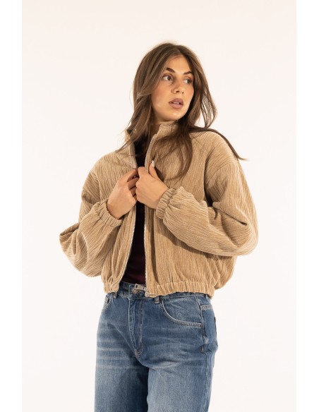 Casaco de bombardeiro de veludo Kontatto