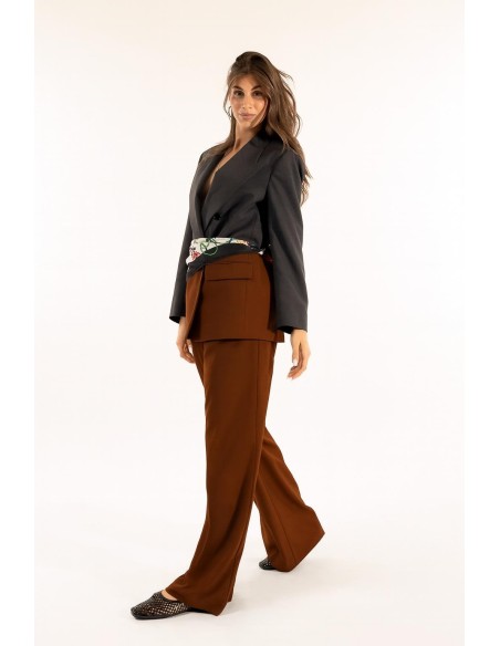 Calças largas de cintura baixa Kontatto