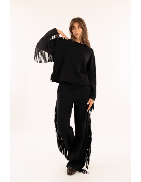 Calças de franjas Kontatto