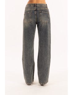 Calças de ganga bordadas com flores Kontatto 2